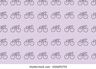 Abstract outline of bicycle illustrations background. Cartoon style vector.