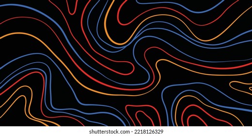 Abstract outline contour design in pattern style. Luxury art deco minimalist illustration for poster and background design