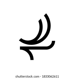 abstract outline deer head logo icon