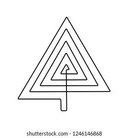 abstract outline fir tree