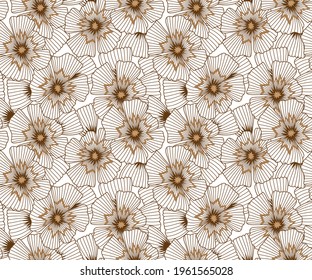fondo de pantalla de fondo de fondo de pantalla plana abstracta de vector floral de repetición sin inconvenientes