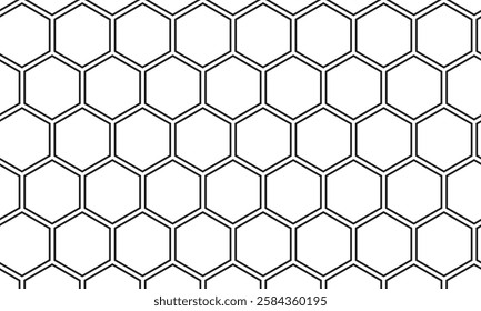 abstract outline honeycomb pattern can be used background.