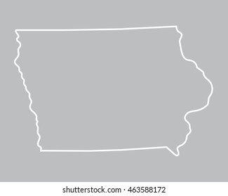 abstract outline of Iowa map