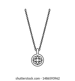 abstract outline jewelry on a white background, vector illustration design