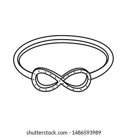 abstract outline jewelry on a white background, vector illustration design