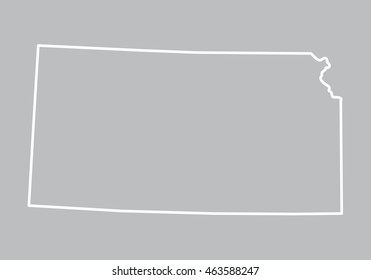 abstract outline of Kansas map