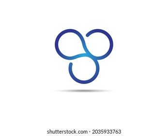 abstract outline logo use for as a logo icon symbol, etc.