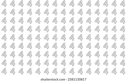 abstract outline number 4 pattern suitable for background.