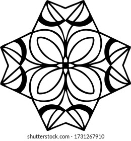 Abstract outline pattern. Vector  illustration. Picture for coloring books.  Pattern for interior, fashion, furniture design, outline sketch for pillow, tile