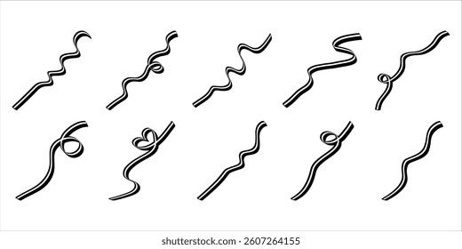 abstract outline shape black color