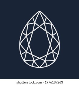 Abstract Outline Vector Graphic with Carat Egg