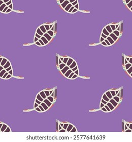 Abstract outlined leaves seamless pattern. Hand drawn outline design for fabric , print, cover, banner and invitation. Vector illustration