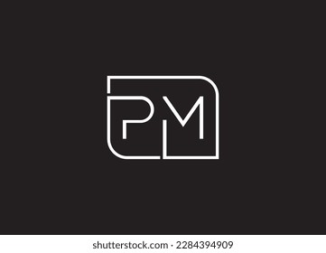 abstract outstanding professional business PM logo design