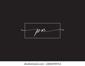 abstract outstanding professional business PM logo design