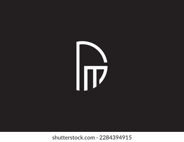 abstract outstanding professional business PM logo design