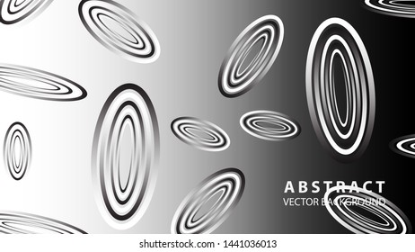 Abstract oval background with gradient - vector