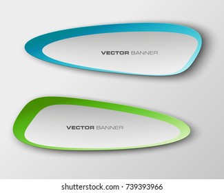 abstract oval banner set. The elliptical form as two advertising poster. The flat banner image. Advertising Design shape. label banner tag.