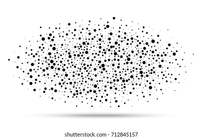 abstract oval blot of dots, vector illustration