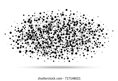 abstract oval blot of dots, vector illustration