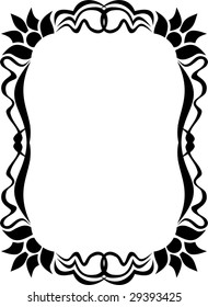 Abstract oval decorative frame