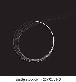 Abstract oval dotted Lines Background with geometric circles . Vector rotating ellipse Line Design . Poster template . Concentric circles logo .Minimal art 