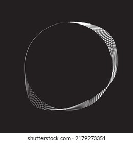 Abstract oval dotted Lines Background with geometric circles . Vector rotating ellipse Line Design . Poster template . Concentric circles logo .Minimal art 