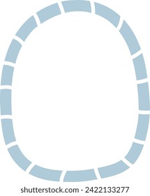 Abstract Oval Frame Vector Illustration