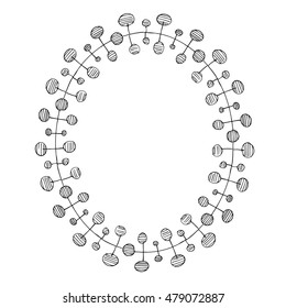 Abstract oval frame. Vector illustration