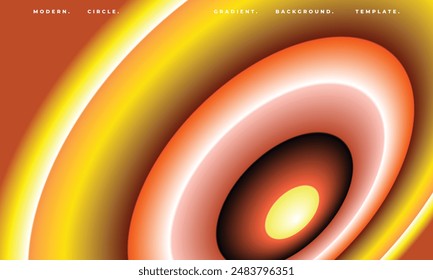 Abstract oval gradient background. Colorful circle shapes backdrop. Modern rounded color gradation. Suitable for poster, banner, cover, landing page, or social media template.