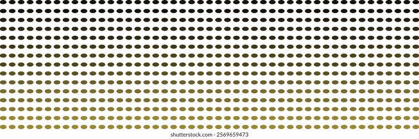 Abstract Oval Gradient Pattern: Black, Gold, and White Dotted Design