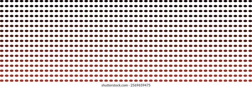 Abstract Oval Gradient Pattern: Brown and Red Dotted Design