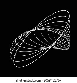 Resumen de líneas ovaladas Fondo con círculos geométricos . Diseño de líneas de elipse giratoria vectorial. Plantilla de póster . Logo de círculos concéntricos .Arte mínimo 