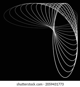 Abstract oval Lines Background with geometric circles . Vector rotating ellipse Line Design . Poster template . Concentric circles logo .Minimal art 