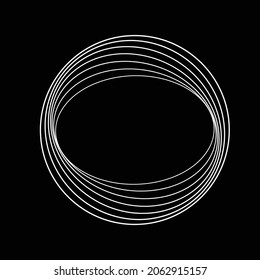 Abstract oval Lines Background with geometric circles . Vector rotating ellipse Line Design . Poster template . Concentric circles logo .Minimal art 