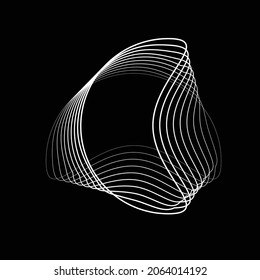 Abstract oval Lines Background with geometric circles . Vector rotating ellipse Line Design . Poster template . Concentric circles logo .Minimal art 