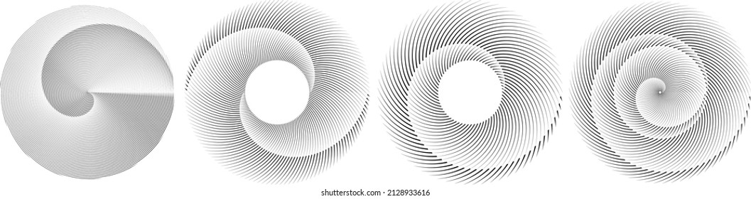 Abstract oval Lines Background with geometric circles . Vector rotating ellipse Line Design . Poster template . Concentric circles logo .Minimal art 