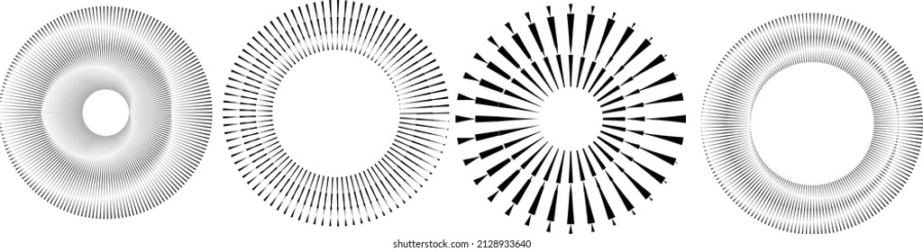 Abstract oval Lines Background with geometric circles . Vector rotating ellipse Line Design . Poster template . Concentric circles logo .Minimal art 
