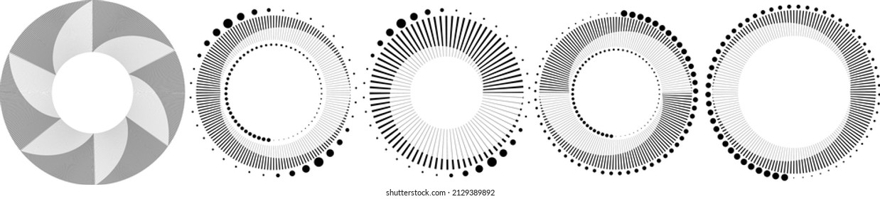 Abstract oval Lines Background with geometric circles . Vector rotating ellipse Line Design . Poster template . Concentric circles logo .Minimal art 