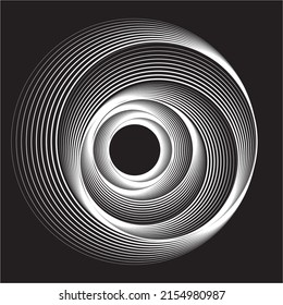 Abstract oval Lines Background with geometric circles . Vector rotating ellipse Line Design . Poster template . Concentric circles logo .Minimal art 