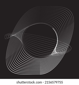 Abstract oval Lines Background with geometric circles . Vector rotating ellipse Line Design . Poster template . Concentric circles logo .Minimal art 