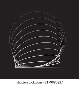 Abstract oval Lines Background with geometric circles . Vector rotating ellipse Line Design . Poster template . Concentric circles logo .Minimal art 