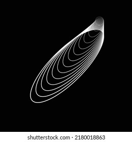 Abstract oval Lines Background with geometric circles . Vector rotating ellipse Line Design . Poster template . Concentric circles logo .Minimal art 