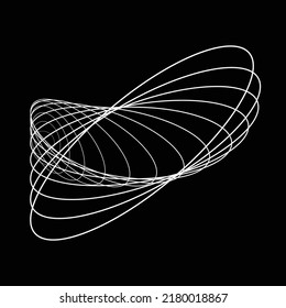 Resumen de líneas ovaladas Fondo con círculos geométricos . Diseño de líneas de elipse giratoria vectorial. Plantilla de póster . Logo de círculos concéntricos .Arte mínimo 