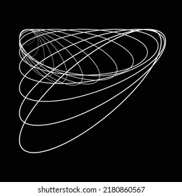 Abstract oval Lines Background with geometric circles . Vector rotating ellipse Line Design . Poster template . Concentric circles logo .Minimal art 