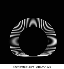 Abstract oval Lines Background with geometric circles . Vector rotating ellipse Line Design . Poster template . Concentric circles logo .Minimal art 