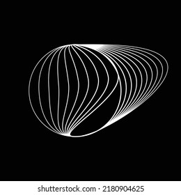 Abstract oval Lines Background with geometric circles . Vector rotating ellipse Line Design . Poster template . Concentric circles logo .Minimal art 