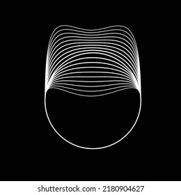 Abstract oval Lines Background with geometric circles . Vector rotating ellipse Line Design . Poster template . Concentric circles logo .Minimal art 