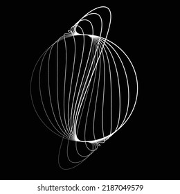 Abstract oval Lines Background with geometric circles . Vector rotating ellipse Line Design . Poster template . Concentric circles logo .Minimal art 