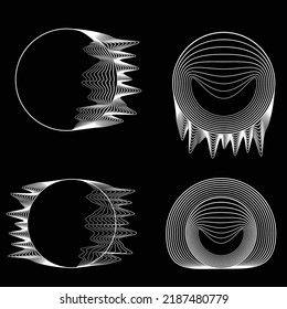 Abstract oval Lines Background with geometric circles . Vector rotating ellipse Line Design . Poster template . Concentric circles logo .Minimal art 