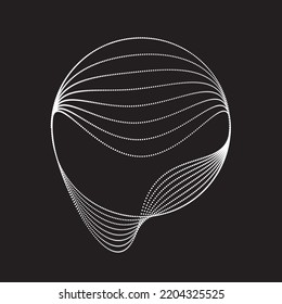 Abstract oval Lines Background with geometric circles . Vector rotating ellipse Line Design . Poster template . Concentric circles logo .Minimal art 